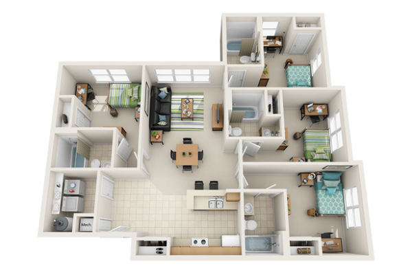 4BR+4BA